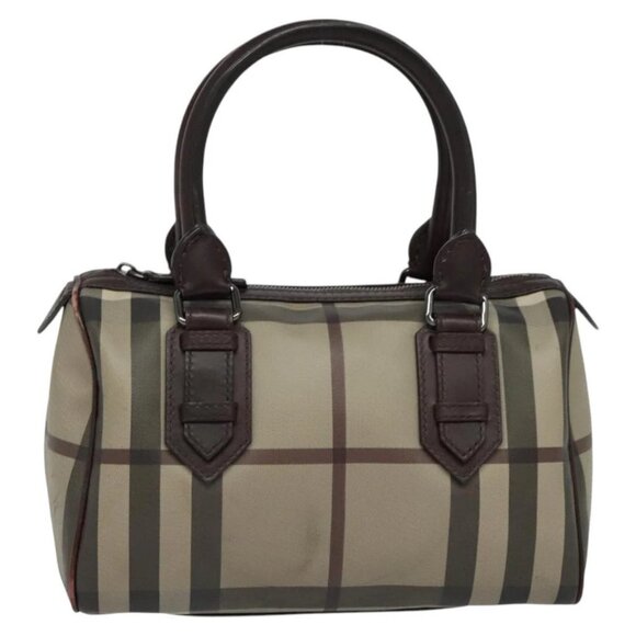 BURBERRY Nova Check Hand Bag PVC Beige Auth - Picture 12 of 16